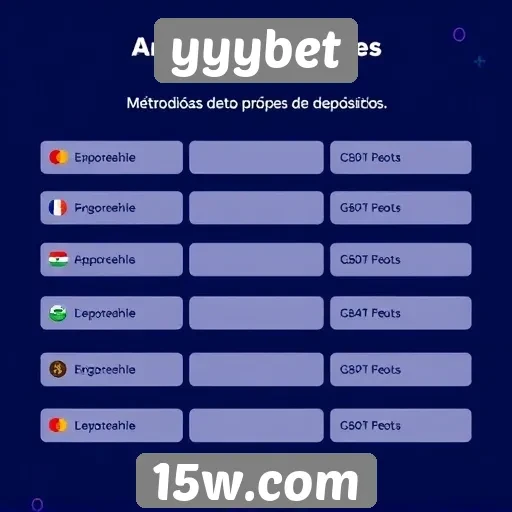 Métodos de depósito disponíveis no yyybet